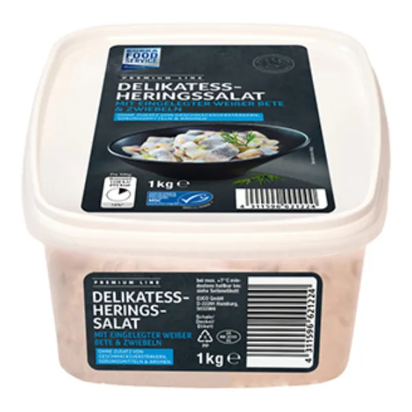 1 kg Delikatess-Heringssalat weiß der Marke EDEKA Foodservice Premium