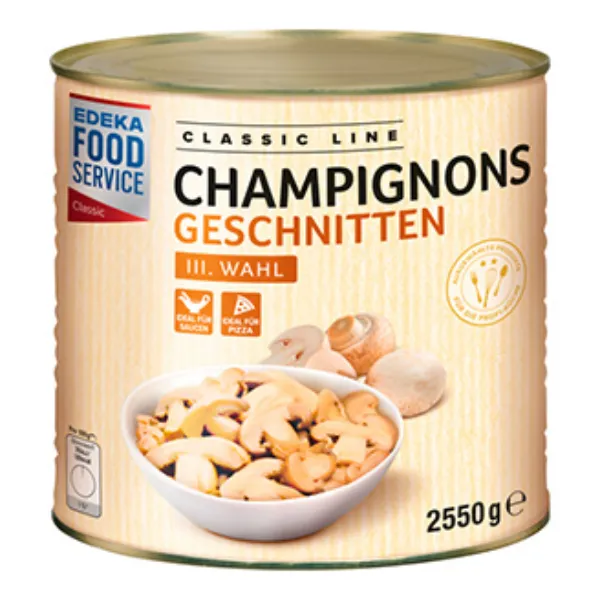 2550 g Champignons, geschnitten der Marke EDEKA Foodservice Classic