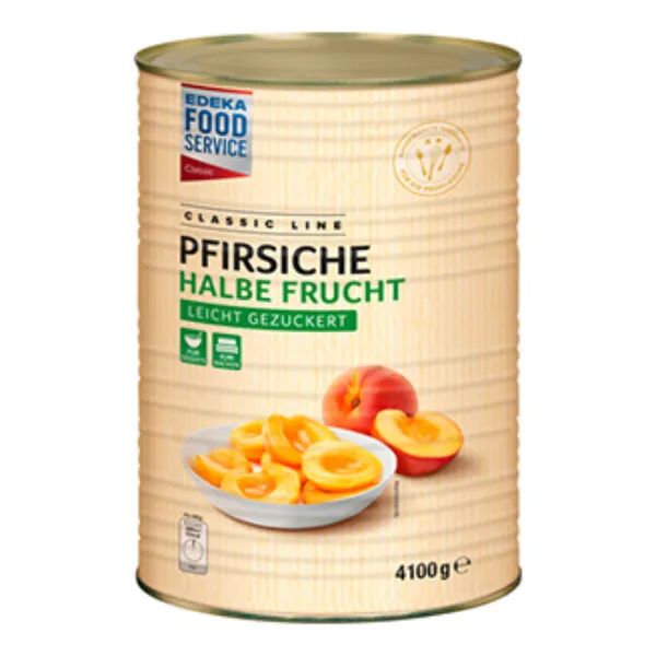 4100 g Pfirsiche, halbe Frucht leicht gezuckert der Marke EDEKA Foodservice Classic