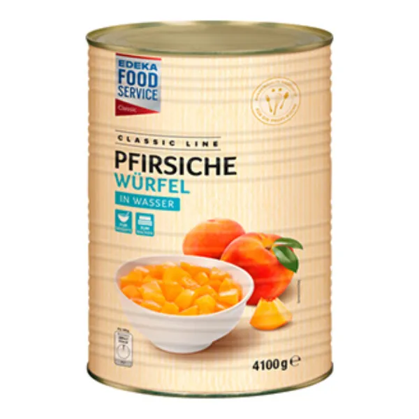 4100 g Pfirsiche, Würfel in Wasser der Marke EDEKA Foodservice Classic
