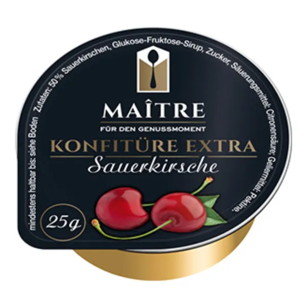 100x25 g Konfitüre extra Sauerkirsche der Marke Maitre