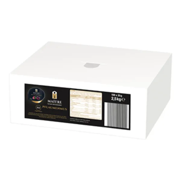100x25 g Pflaumenmus der Marke Maitre