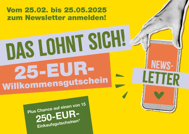 Jetzt zum EDEKA Foodservice Newsletter anmelden und einen Willkommensgutschein in Höhe von 25 Euro sichern. 