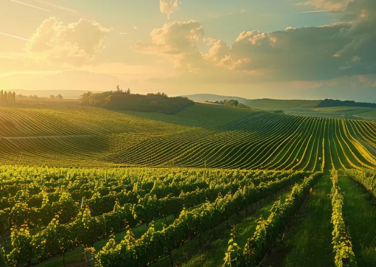 Weitläufiges Weinanbaugebiet