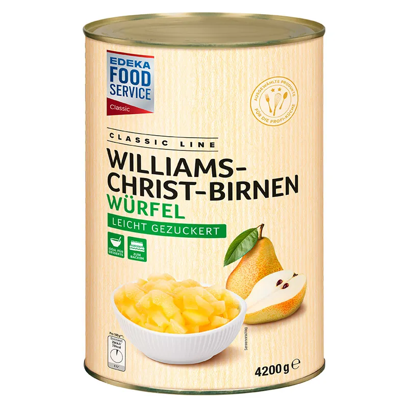Williams Christ Birnen Würfel leicht gezuckert 4200g der Marke EDEKA Foodservice