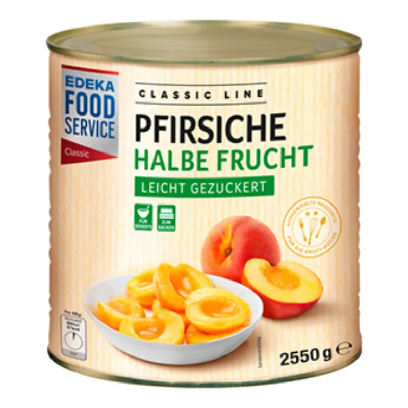2550 g Pfirsiche, halbe Frucht leicht gezuckert der Marke EDEKA Foodservice Classic