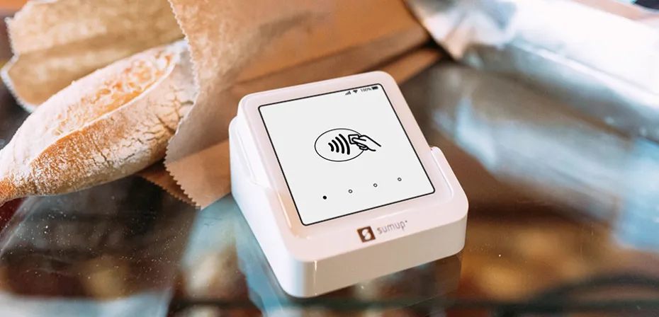 SumUp Solo mit Drucker bei einer Bäckerei im Einsatz