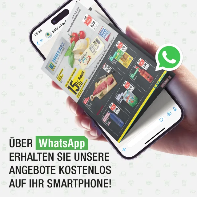 Titelbild einer Werbung , die auf einem Smartphone geöffnet ist, die Werbung ragt etwas aus dem Display heraus