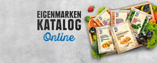 Korb mit EDEKA Foodservice Eigenmarkenprodukten
