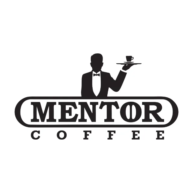Logo Mentor auf weißen Hintergrund  - die Marke für den intensiv-aromatischen Kaffeegenuss