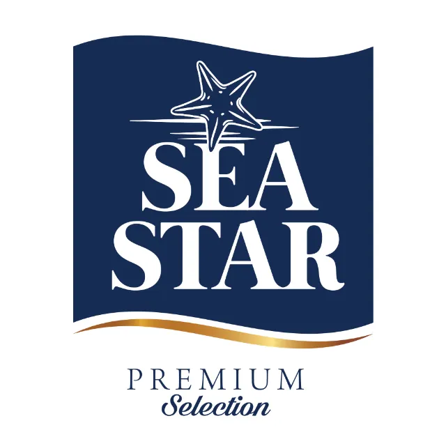Logo Sea Star auf weißem Hintergrund - die Exklusivmarke für Fisch- und Meeresfrüchte