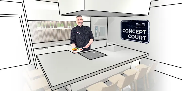Sie sind auf der Suche nach Konzepten und kulinarischer Inspiration? All das finden Sie in unserem neu erschaffenen Homann Concept Court.