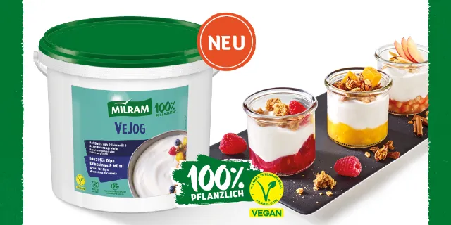 Milram Joghurt-Alternative im Eimer 