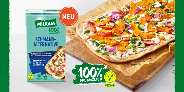 Milrams pflanzliche Schmand-Alternativ im Tetra Pak