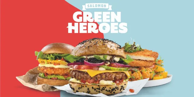 Salomon Green Heroes: Burger und Sandwiches mit pflanzenbasierte Fleisch-Alternativen