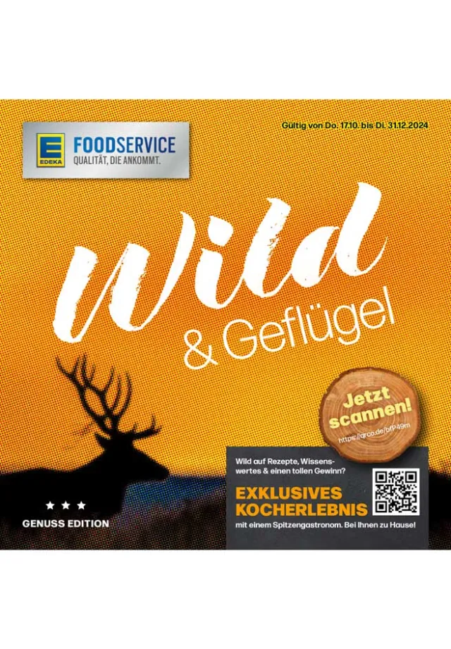 Titelbild der aktuellen EDEKA Foodservice Werbung Wild & Geflügel